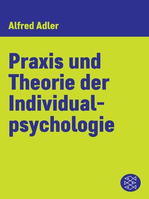 cover image of Praxis und Theorie der Individualpsychologie